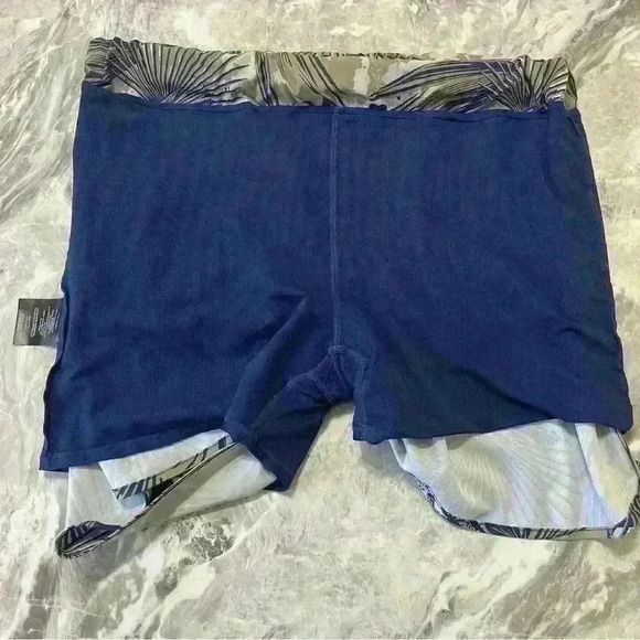 Gerry Size Large Skirt Shorts Green Blue Tropical Drawstring Pockets Athletic - Picture 8 of 10